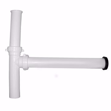 Picture of 1-1/2" White Plastic Direct Connection Disposer Kit with 13" Arm