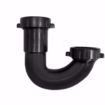 Picture of 1-1/2" Black Plastic Slip Joint J-Bend