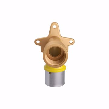 Picture of 20 mm (1/2" eq.) x 1/2" FPT PEXALGAS® Drop Ear 90° Elbow