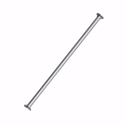 Picture of 6' Aluminum Shower Rod with Steel Flanges, Carton of 10