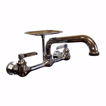 Picture of 8" Wall Mount Sink Faucet with Tubular Spout, Lead Free