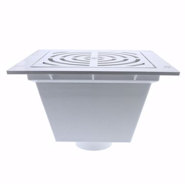 Picture of 3" PVC Hub Fit Floor Sink with Full Top Grate and Dome Bottom Grate