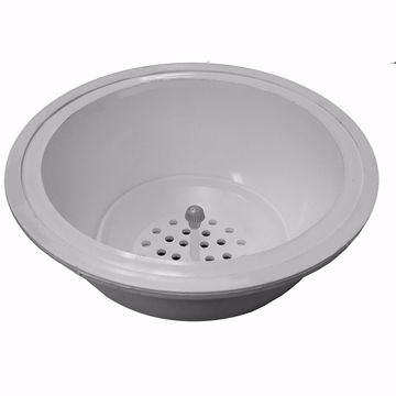 Picture of 3" x 4" PVC Round Slop Sink with Strainer
