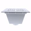 Picture of 3" x 4" PVC Pipe Fit Floor Sink with Full Top Grate and Flat Bottom Grate