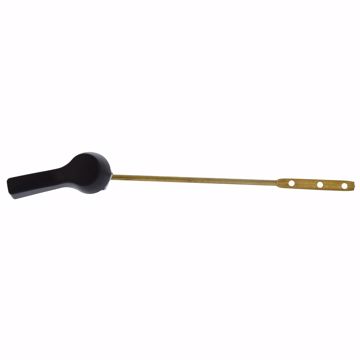 Picture of Matte Black Tank Trip Lever with 8" Brass Arm, Metal Spud and Nut