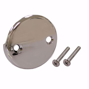 Picture of Chrome Plated Two-Hole Overflow Plate with Screws