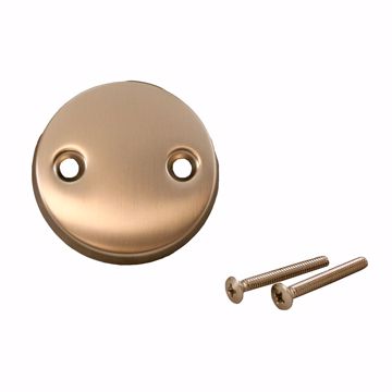 Picture of Brushed Nickel Two-Hole Overflow Faceplate with Screws