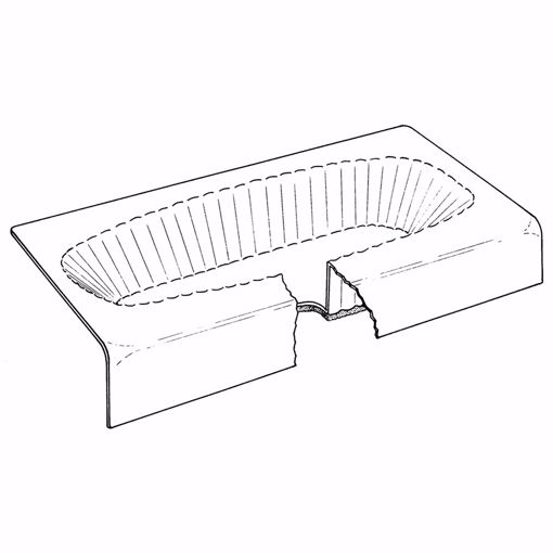 Picture of 14" x 60" x 30" Bathtub Protector for Steel Tubs, Carton of 35