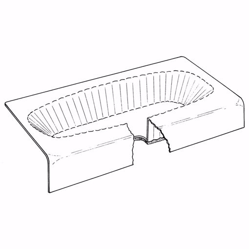 Picture of 16" x 60" x 30" Bathtub Protector for Cast Iron Tubs, Carton of 35
