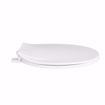 Picture of White Plastic Utility Toilet Seat, Closed Front with Cover, Round