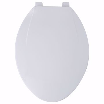 Picture of Utility Grade Plastic Seat, White, Elongated Closed Front with Cover, Truck Pack of 10