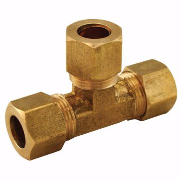 Picture of 5/8" Brass Compression Tee Bag of 10