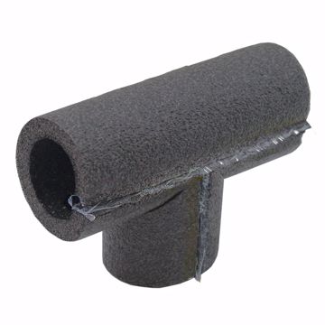 Picture of 1" ID Self-Sealing Black Polyethylene Foam Pipe Insulation Tee, 3/8" Wall Thickness