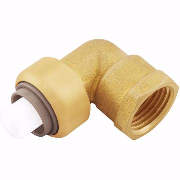 Picture of 1/2" FPT PlumBite® Push On 90° Elbow Adapter, Bag of 1