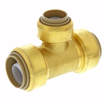 Picture of 3/4" x 3/4" x 1/2" PlumBite® Push On Reducing Tee, Bag of 1