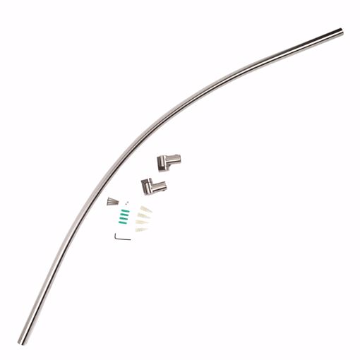 Picture of Brushed Nickel Contoured Shower Rod with Bracket