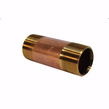 Picture of 1-1/2" x 8" Red Brass Pipe Nipple