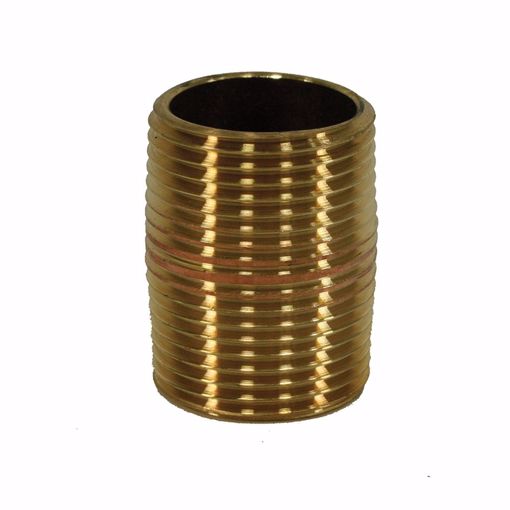 Picture of 3/8" x Close Red Brass Pipe Nipple, Bag of 5