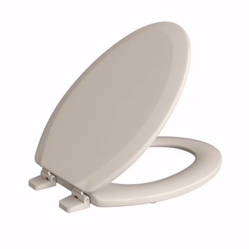 Picture of Bone Deluxe Molded Wood Toilet Seat, Closed Front with Cover, Elongated