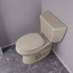 Picture of Bone Deluxe Molded Wood Toilet Seat, Closed Front with Cover, Elongated