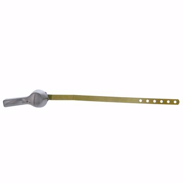 Picture of Brushed Nickel Tank Trip Lever with 10" Brass Arm, Metal Spud and Nut