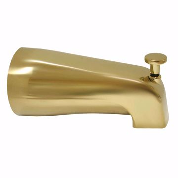 Picture of Polished Brass PVD 1/2" CTS Slip-On Diverter Spout with HEX Key Base Connection