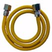 Picture of 5/8" OD (1/2" ID) X 72" Gas Connector, Yellow Coated Corrugated Stainless Steel, 3/4" FIP X 1/2" FIP