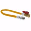 Picture of 1/2" OD (3/8" ID) Gas Connector Assembly, Yellow Coated, 1/2" MIP x 1/2" FIP Ball Valve x 30"
