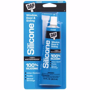 Picture of 2.8 oz. DAP® All-Purpose 100% Silicone Rubber Sealant, Clear, Carton of 12