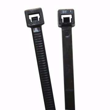 Picture of 11" 50 lb. UV Black Cable Ties, Bag of 100