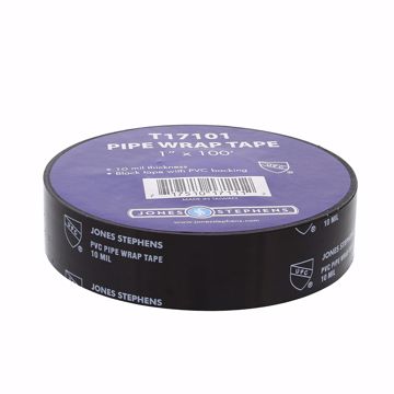 Picture of 1" x 100' Black Pipe Wrap Tape, 10 mil, Carton of 48