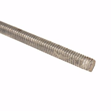 Picture of 3/8" x 6' Black Threaded Steel Rod, Plain Finish, Carton of 25