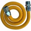 Picture of 1" OD (3/4" ID) X 60" Long, 3/4" Male Pipe Thread X 3/4" Female Pipe Thread, Yellow Coated Corrugated Stainless Steel Gas Connector