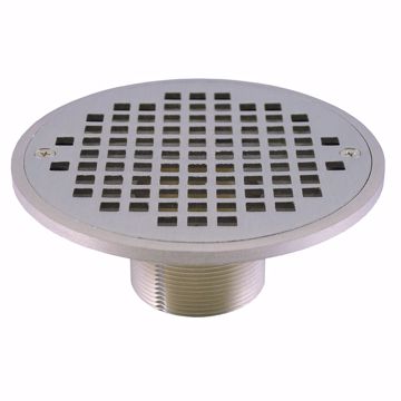 Picture of 2" IPS Metal Spud with 6" Chrome Plated Round Strainer