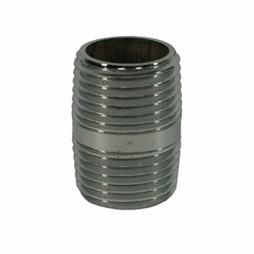 Picture of 3/8" x Close Chrome Plated Brass Pipe Nipple