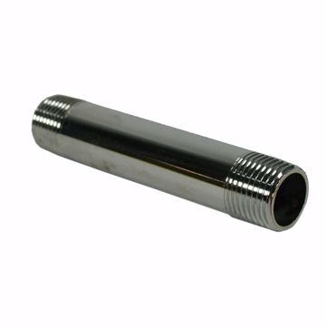Picture of 3/8" x 2-1/2" Chrome Plated Brass Pipe Nipple