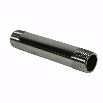 Picture of 1/2" x 1-1/2" Chrome Plated Brass Pipe Nipple