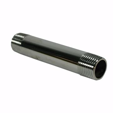 Picture of 1/2" x 2" Chrome Plated Brass Pipe Nipple