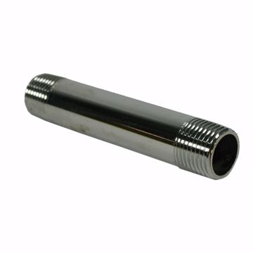 Picture of 1/2" x 3" Chrome Plated Brass Pipe Nipple