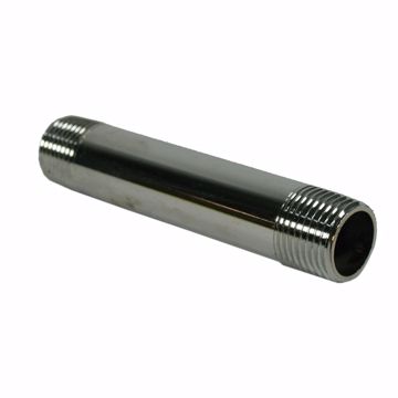 Picture of 1/2" x 3-1/2" Chrome Plated Brass Pipe Nipple
