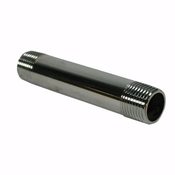 Picture of 1/2" x 4" Chrome Plated Brass Pipe Nipple