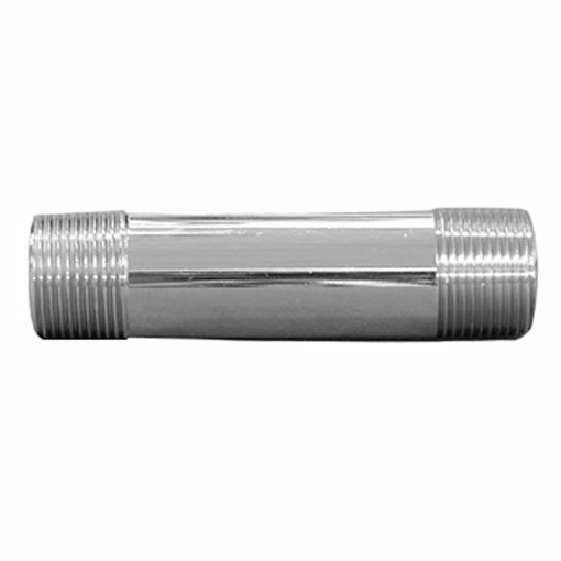 Picture of 3/4" x 1-1/2" Chrome Plated Brass Pipe Nipple
