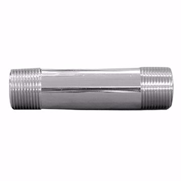 Picture of 3/4" x 3" Chrome Plated Brass Pipe Nipple