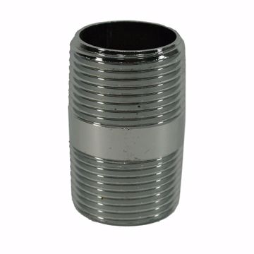 Picture of 1" x 2" Chrome Plated Brass Pipe Nipple