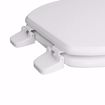Picture of White Deluxe Molded Wood Toilet Seat, Closed Front with Cover, Round