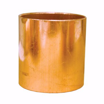 Picture of 1/2" C x C Wrot Copper Coupling Less Stop