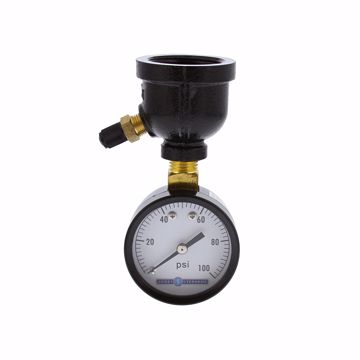 Picture of 2" 100 psi Gas Test Gauge Assembly, Bell Style with 1" Connection