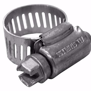 Picture of 3/8" - 7/8" Gear Clamp with 1/2" Band, All Stainless, Box of 10