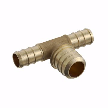 Picture of 1/2" x 1/2" x 3/4" F1807 Brass PEX Reducing Tee, Bag of 50