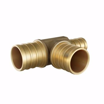 Picture of 3/4" x 1/2" x 3/4" F1807 Brass PEX Reducing Tee, Bag of 25